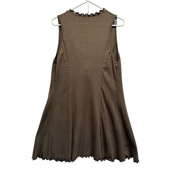 Laura Hlavac Ruffle Duster Sweater Cardigan Vest Long Line S Steampunk Resort - Picture 7 of 9